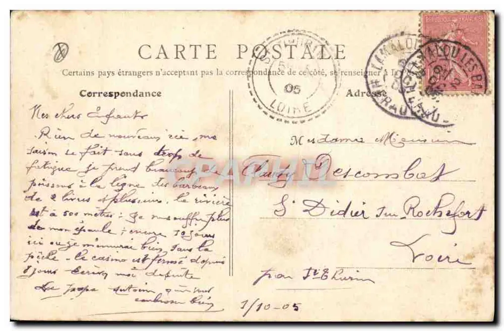 Lamaleu-les-Bains — Het Casino — Editie Papeterie du Square, n°2 - Achterkant