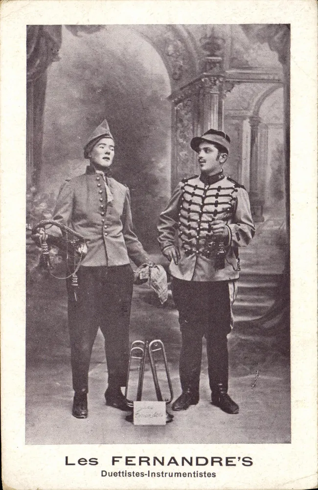 Les FERNANDRE'S — Duett-Sänger-Instrumentalisten — Petit Marzellaïs - 9813 - Vorderseite