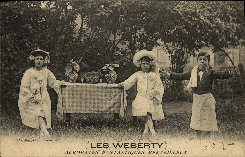 Les Weberty — Fantastische Akrobaten — J. Wyling, Verlag, Charleville - Vorderseite