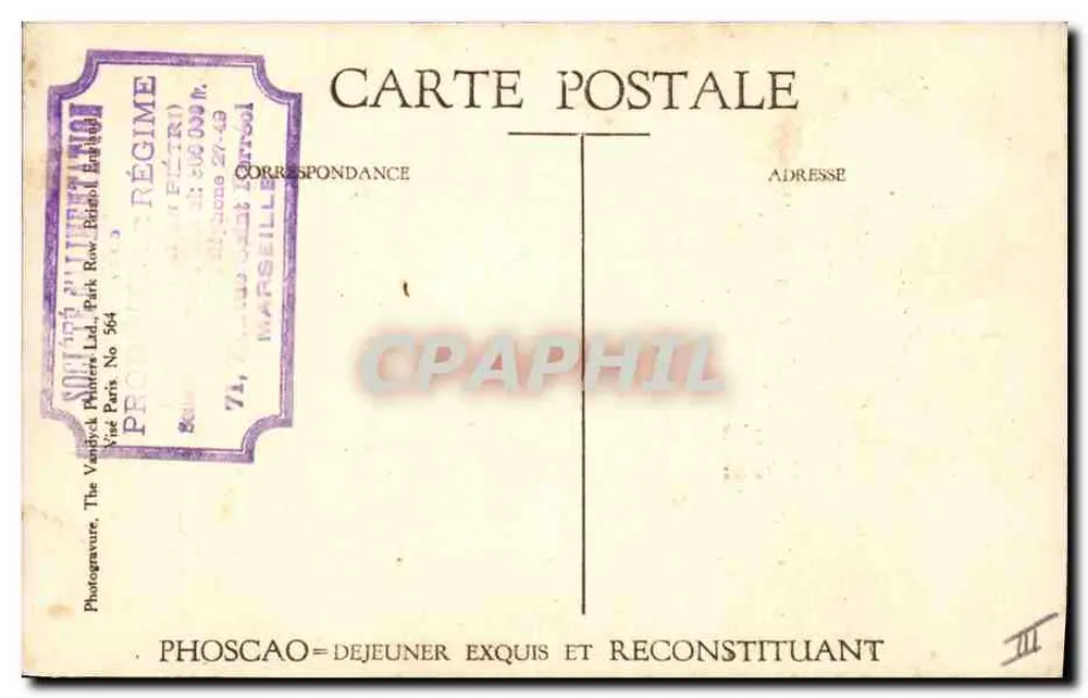 General Foch — Die Sieger der Marne — Phoscao-Ausgabe - Rückseite