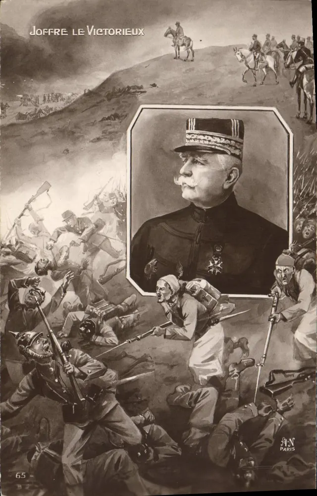 Joffre o Vencedor — série « Galeria Patriótica » — editor SN, Paris, n° 65 - Frente
