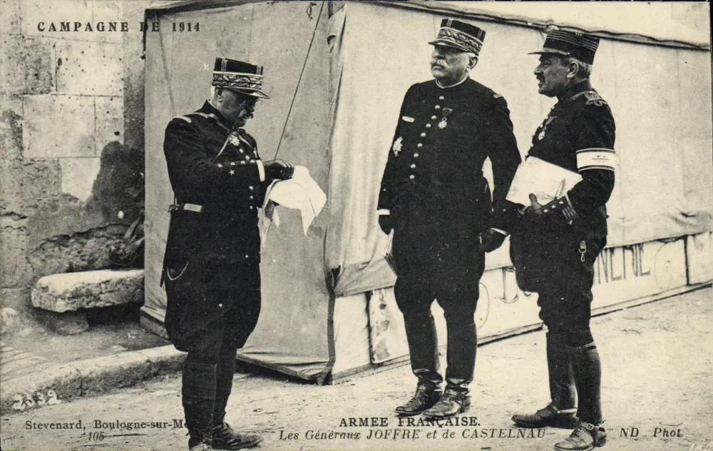 Kampagne 1914 — Generäle Joffre und Castelnau — Stevenard, Boulogne-sur-Mer - Vorderseite