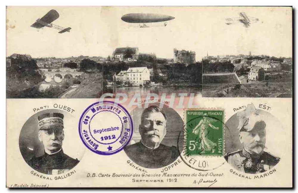 Manöver im Südwesten — September 1912 — D.B. Erinnerungskarte — A. Pascal - Vorderseite