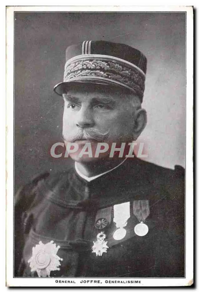 Geral Joffre, Geralíssimo — retrato militar — editor Fournier, Sainte-Marie - Frente