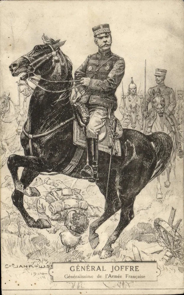 General Joffre — Oberkommandant der französischen Armee — C. Jankowski 1914 - Vorderseite
