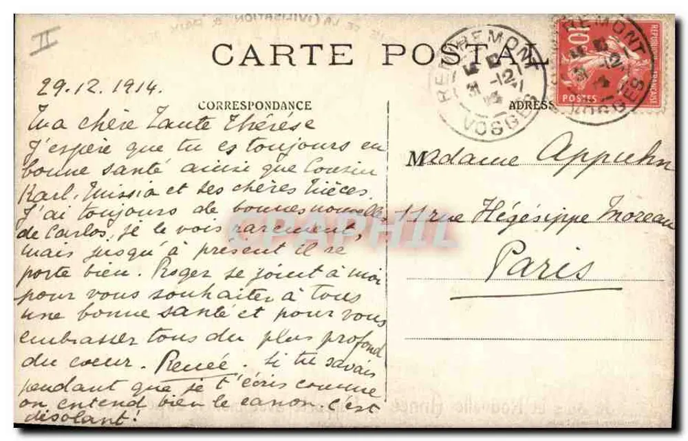 1915 Goed jaar — Triomf van de Civilisatie & Vrede van de Volkeren — G. Mathiéro, Uitgever, Parijs - Achterkant