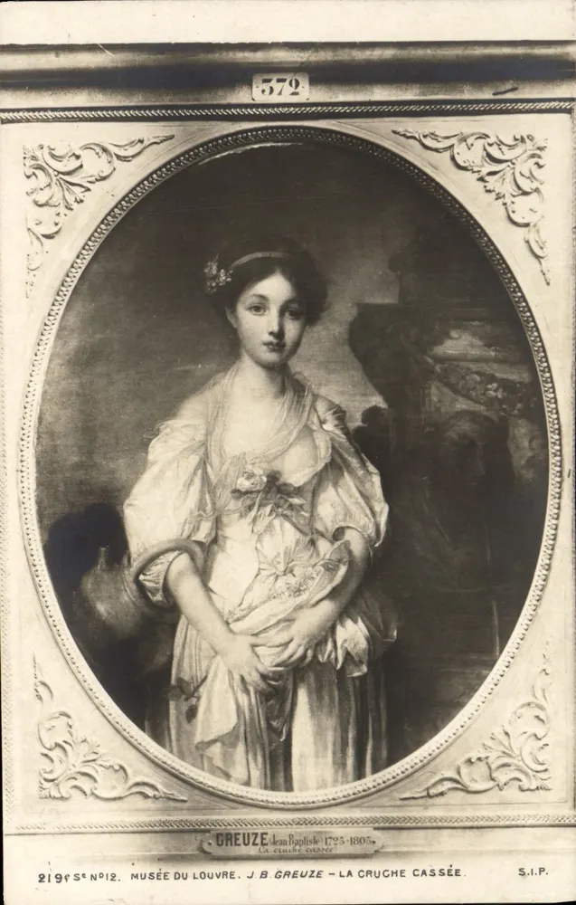 Jean-Baptiste Greuze — Das zerbrochene Gefäß — Musée du Louvre - Vorderseite