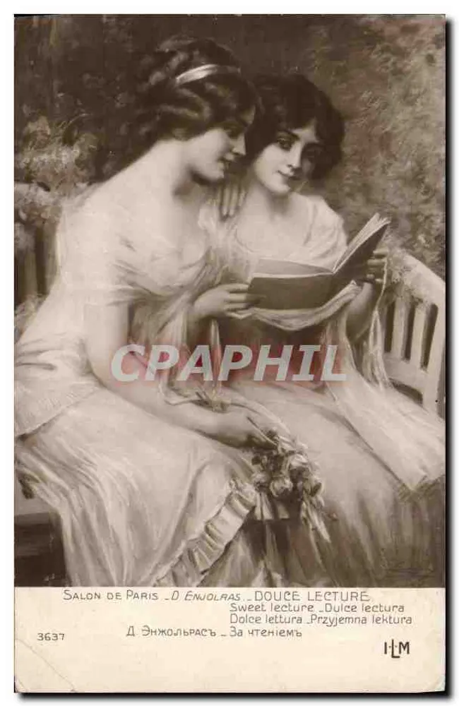 Duas jovens mulheres lendo juntas — Salão de Paris, n° 3637 — ILM - Frente