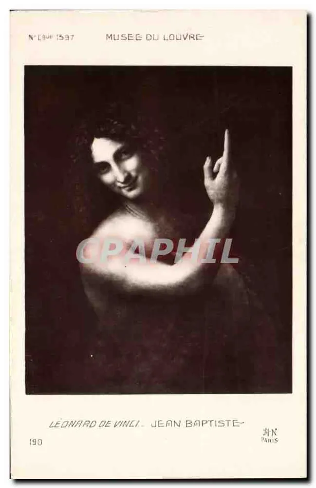 Venus von Leonardo da Vinci — Louvre-Museum — Jean Baptiste, Paris, Nr. 1597 - Vorderseite