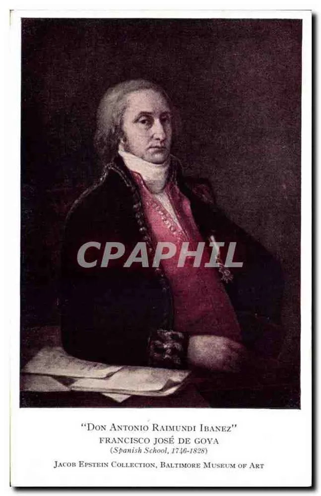 Retrato de Don Antonio Raimundi Ibanez — Francisco José de Goya — Editor Thomson-Halton Co., Baltimore - Frente