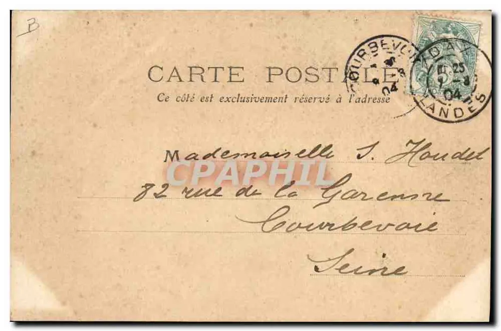 Storch, der das Füttern der Lämmer beobachtet — Arjuzaux (Landes) — F. Beruède, phot. Arjuzaux (Landes) — Nr. 13 - Rückseite