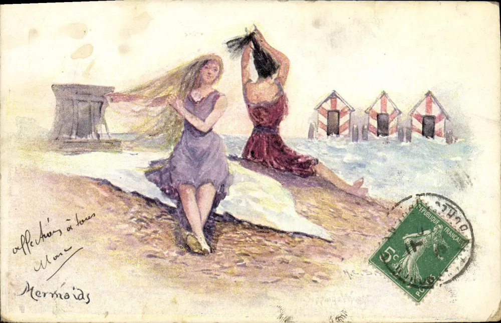 Zwei Nymphen — Illustration — Verlag nicht sichtbar - Vorderseite