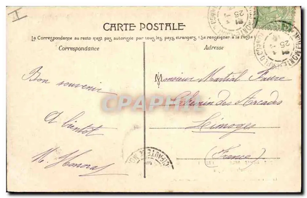 Monte-Carlo — Das Casino — Neue Spielhalle — Aufgedruckt auf der Karte: Sammlung J.C. - Rückseite