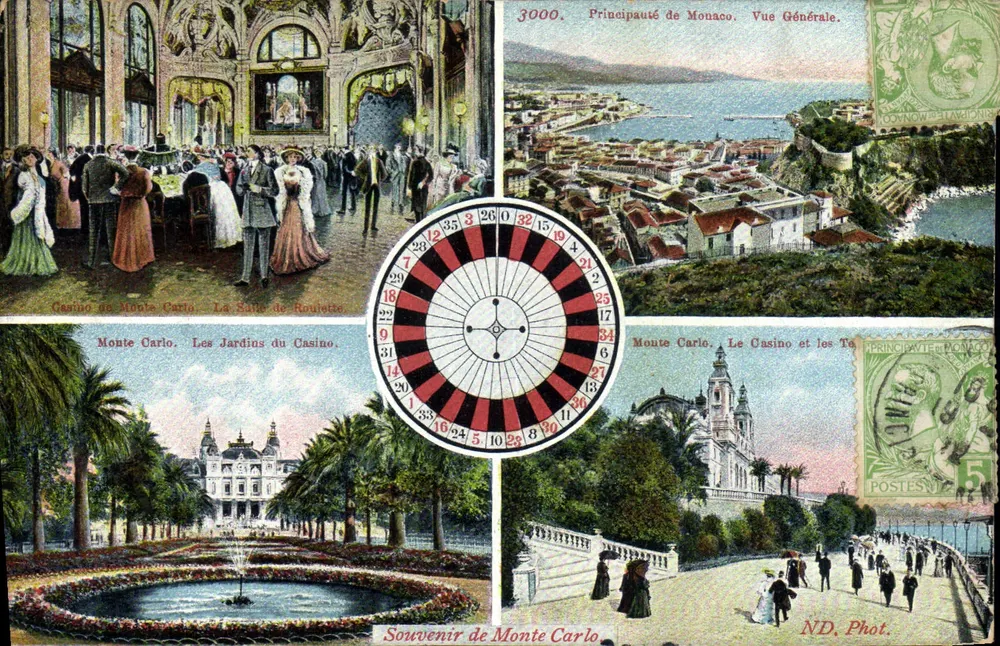 Monte Carlo — Allgemeine Ansicht, Casino, Gärten — ND. Phot. - Vorderseite
