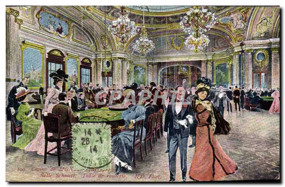 Casino de MON - Saal Schmitt - Roulette-Tisch — ND, Photo. - Vorderseite