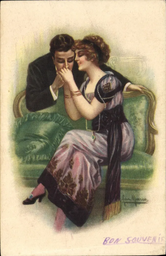 Liebendes Paar — Intime Szene — Verlag André, n° 2192 - Vorderseite
