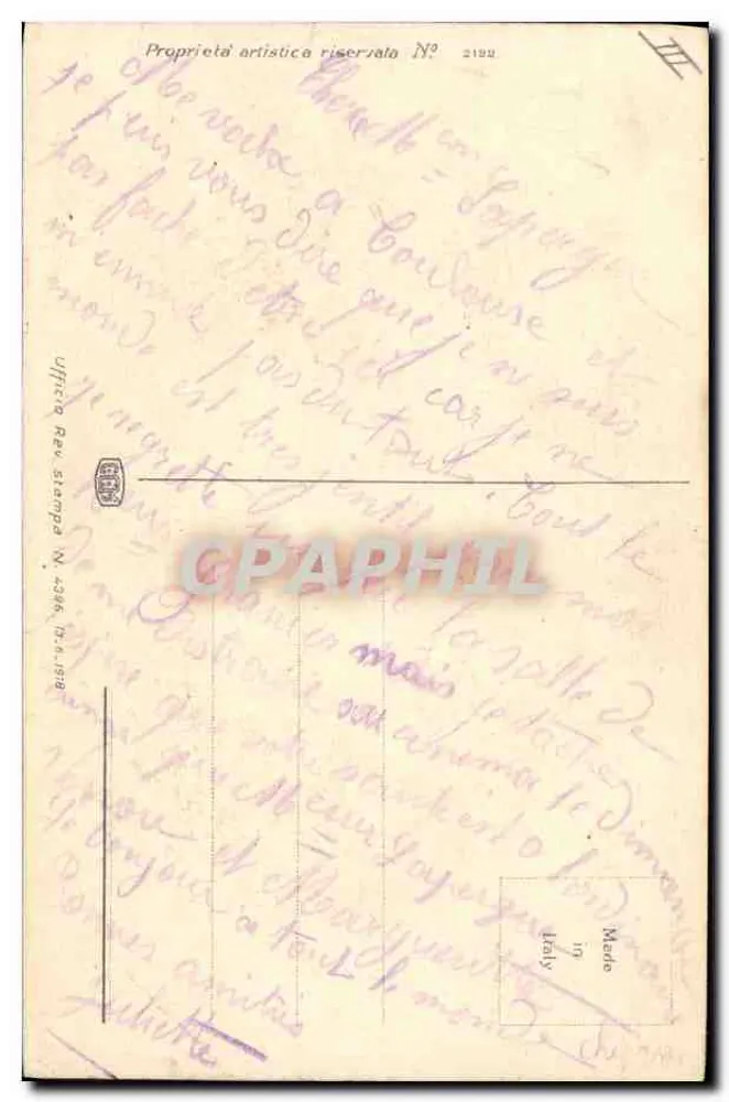 Liebendes Paar — Intime Szene — Verlag André, n° 2192 - Rückseite