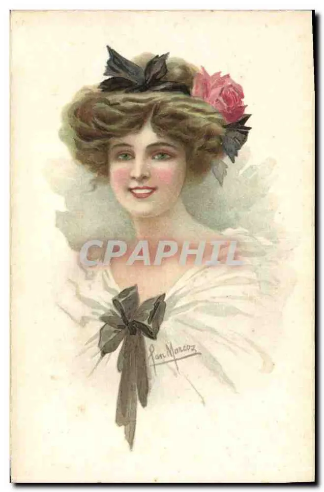 Junge Frau mit Rose — Pan Marcóz — Serie 890-2 - Vorderseite