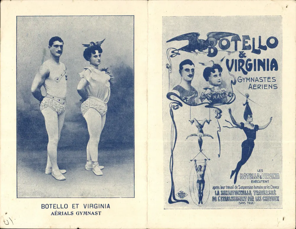 Botello & Virginia — 공중 체조 선수 — 출판사 미상, 시리얼 번호 미확인 - 앞면