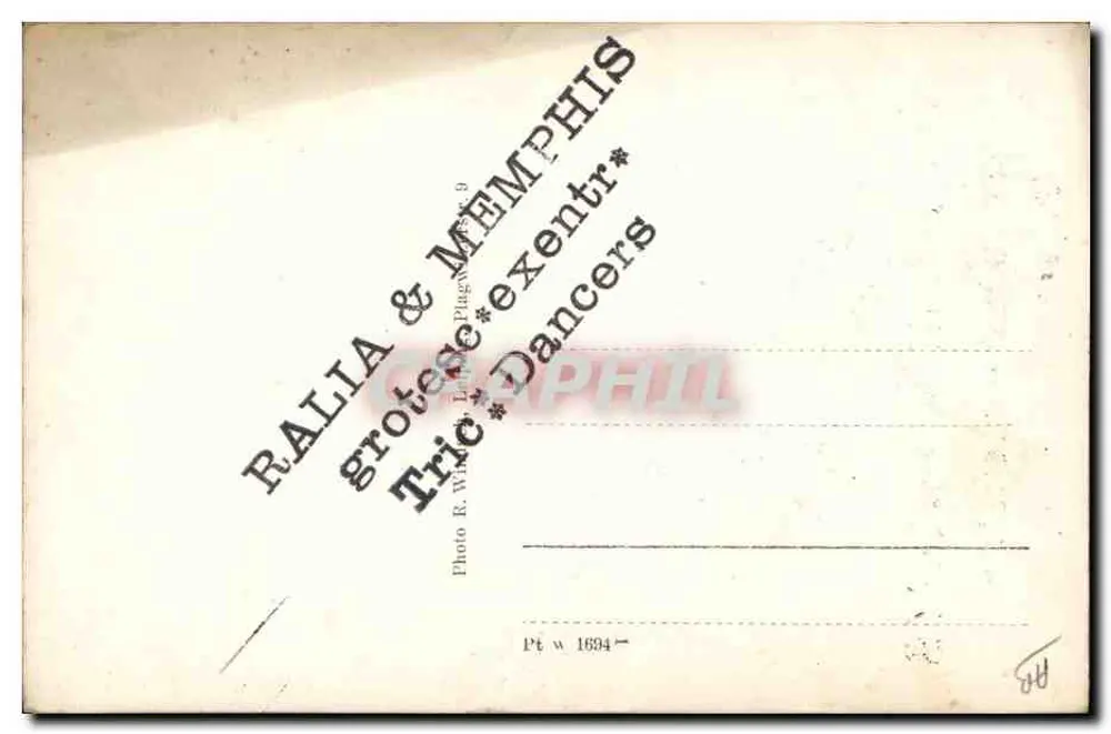 Ralía & Memphis — Dançarinos — Foto R. Wicher, série 9 - Verso