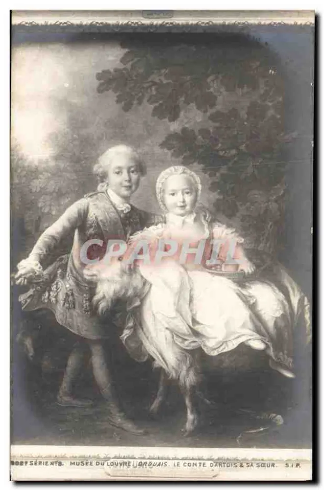 Der Graf von Artois und seine Schwester — Louvre-Museum — Serie Nr. 8 — S.I.R. - Vorderseite