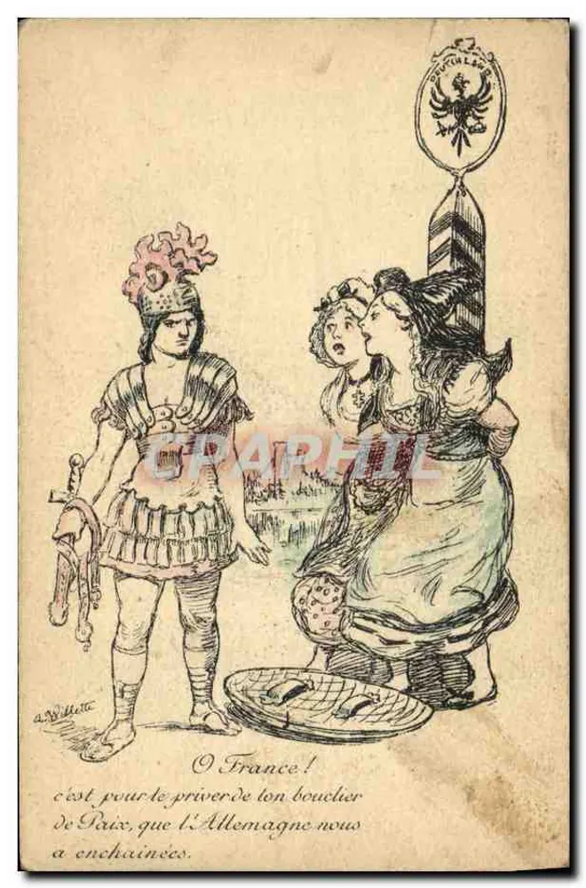 France — caricature de la guerre — éditeur Devambez, Paris, N°124 - Awers