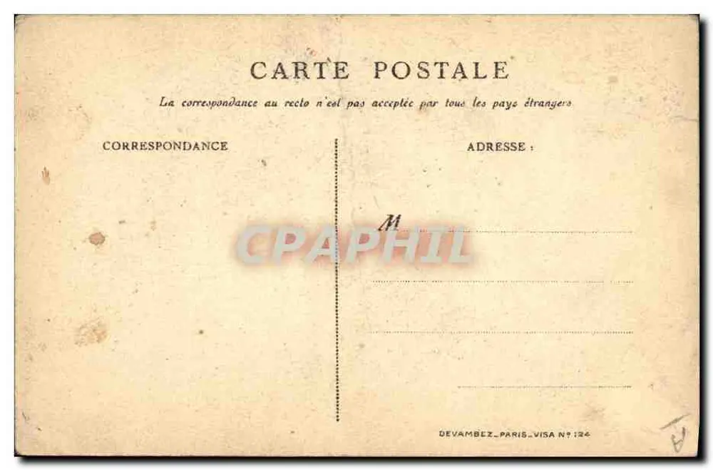 France — caricature de la guerre — éditeur Devambez, Paris, N°124 - Rewers