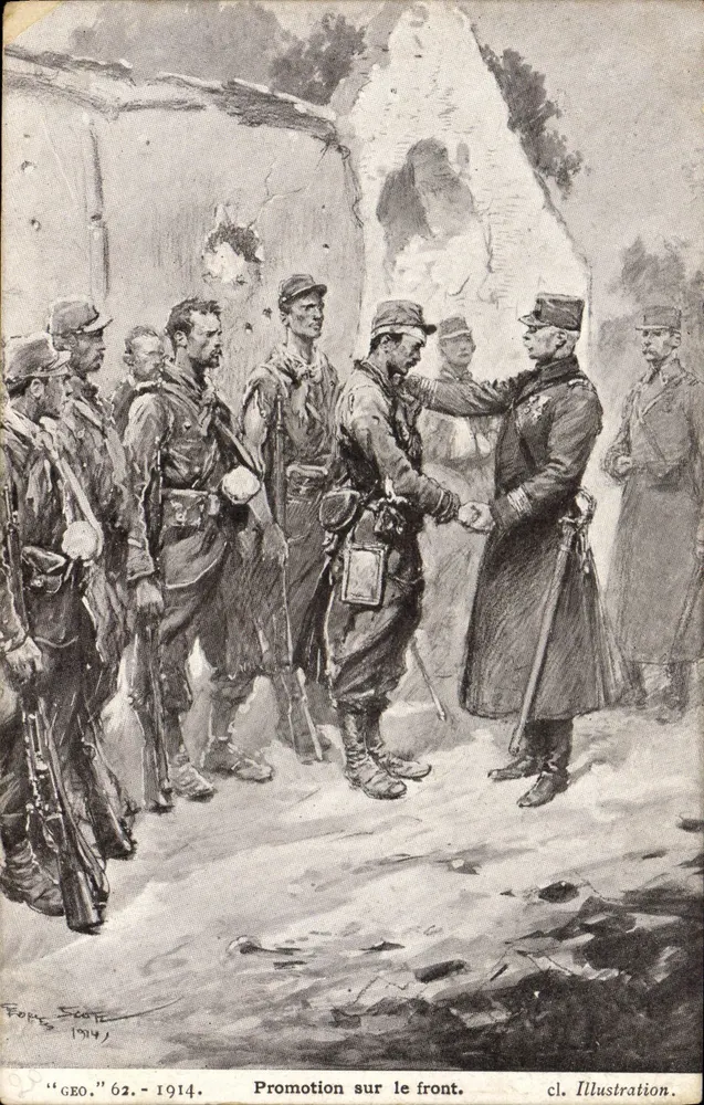 Promoção no front — 1914 — Ilustração, n° 62 - Frente
