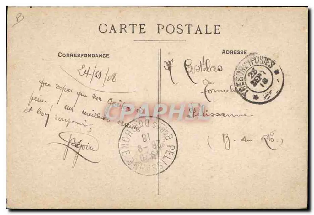 Soldado francês com trombeta — edição Boutin n°4 — STOR - Verso