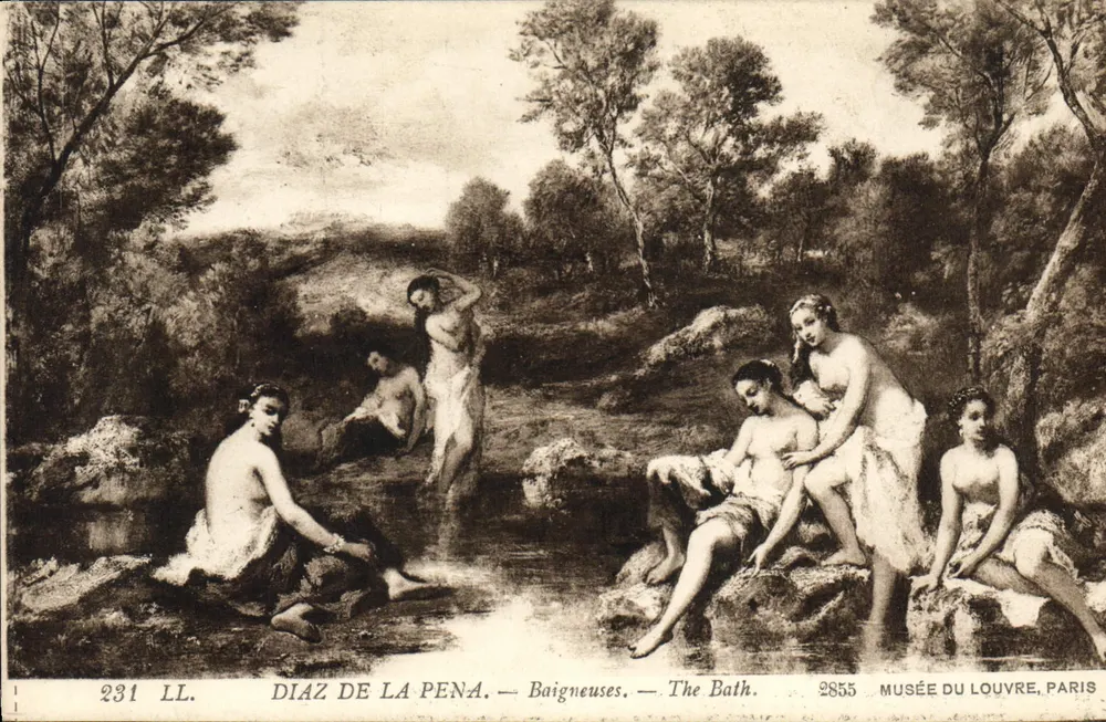 Banhistas — The Bath — Diaz de la Pena — Museu do Louvre, Paris - Frente