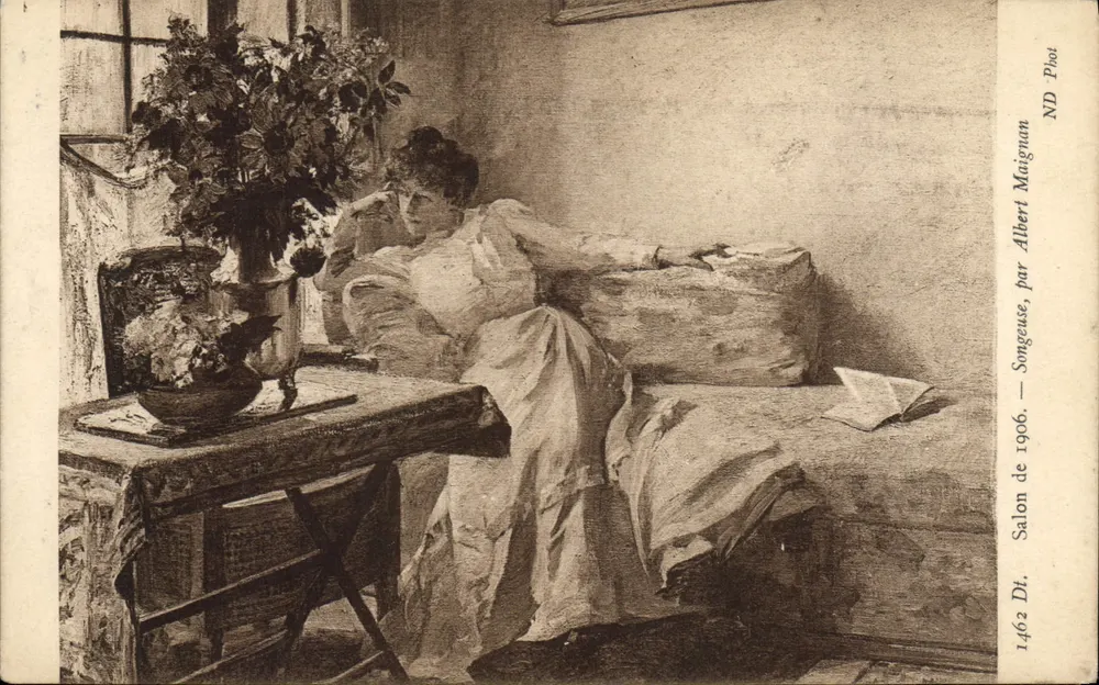 Salão de 1906 — Songeuse, por Albert Maignan — ND Phot - Frente
