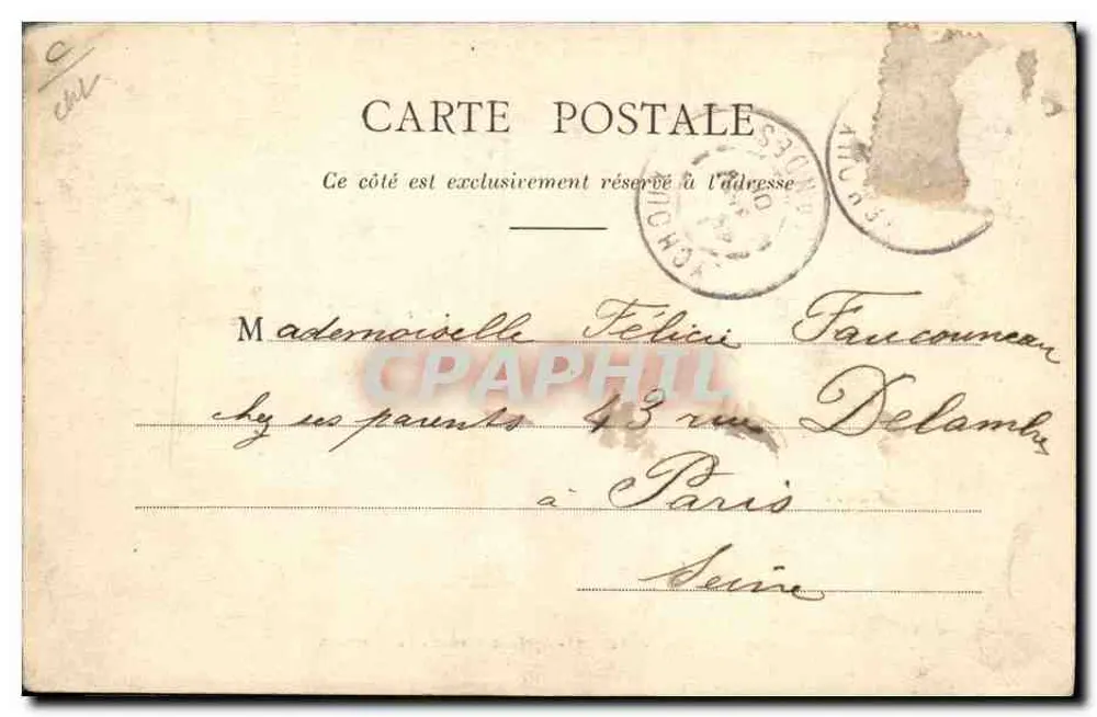 Eine Hochzeit in den Landes — Nach dem Pardon — Die Etrennes — F. Bernéde, Fotografie Arjuzaux (Landes) - Rückseite