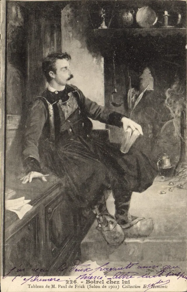 Botrel zu Hause — Gemälde von Herrn Paul de Frick (Salon von 1902) — Verlag Théodore Botrel - Vorderseite