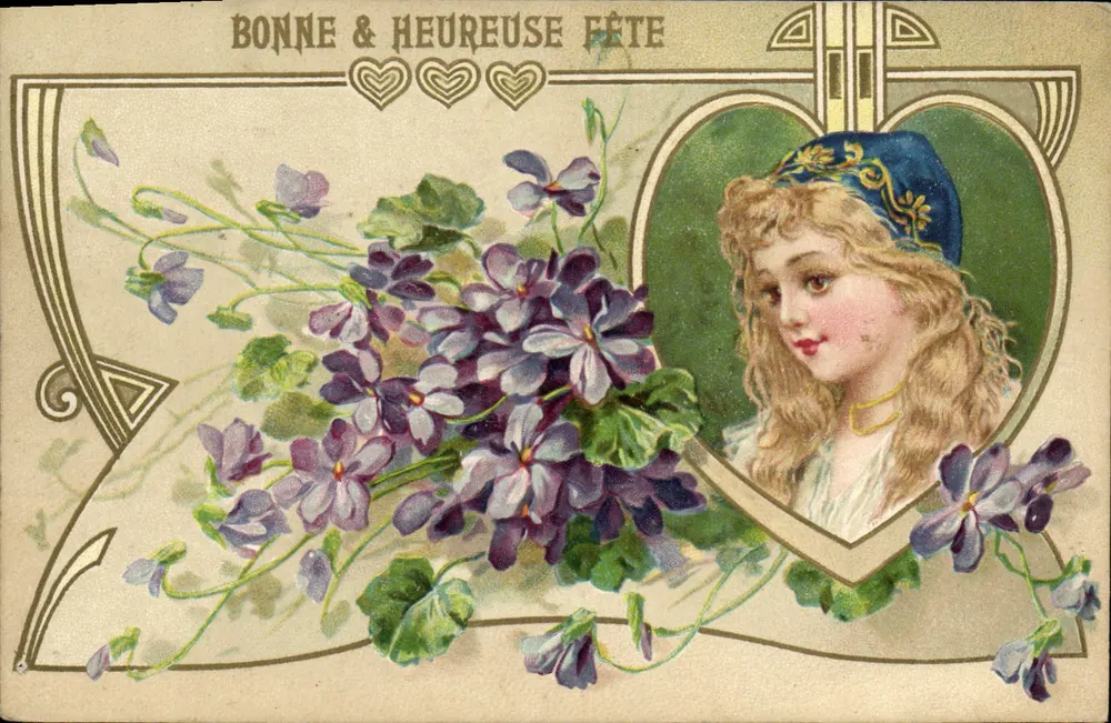 Festa — violetas — Maison C. Beriot, série 3120 - Frente