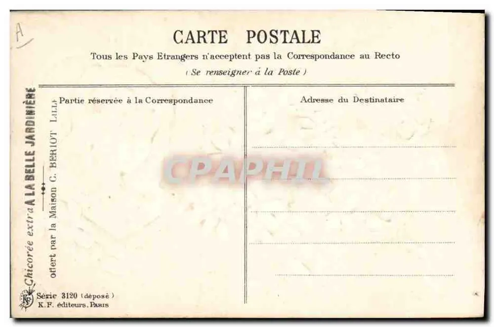 Festa — violetas — Maison C. Beriot, série 3120 - Verso