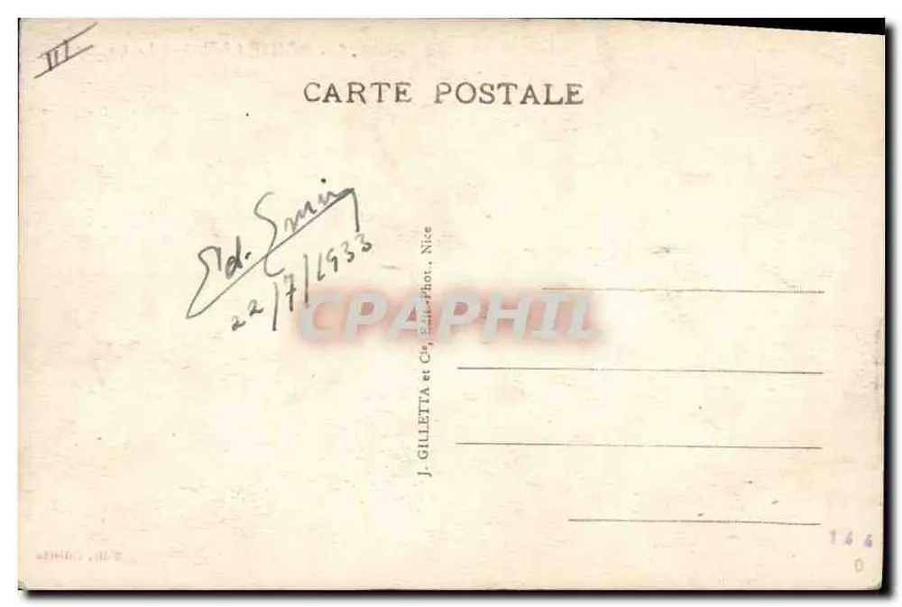 Roulette von Monte-Carlo — Das Casino — J. Gilletta et Cie, Nice, n° 776 - Rückseite