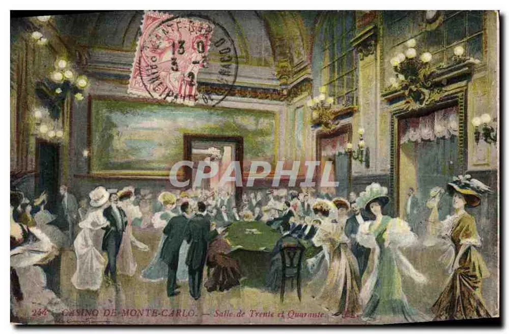 Casino de Monte-Carlo — Raum von Trente et Quarante — unbekannter Verlag, Nr. 264 - Vorderseite