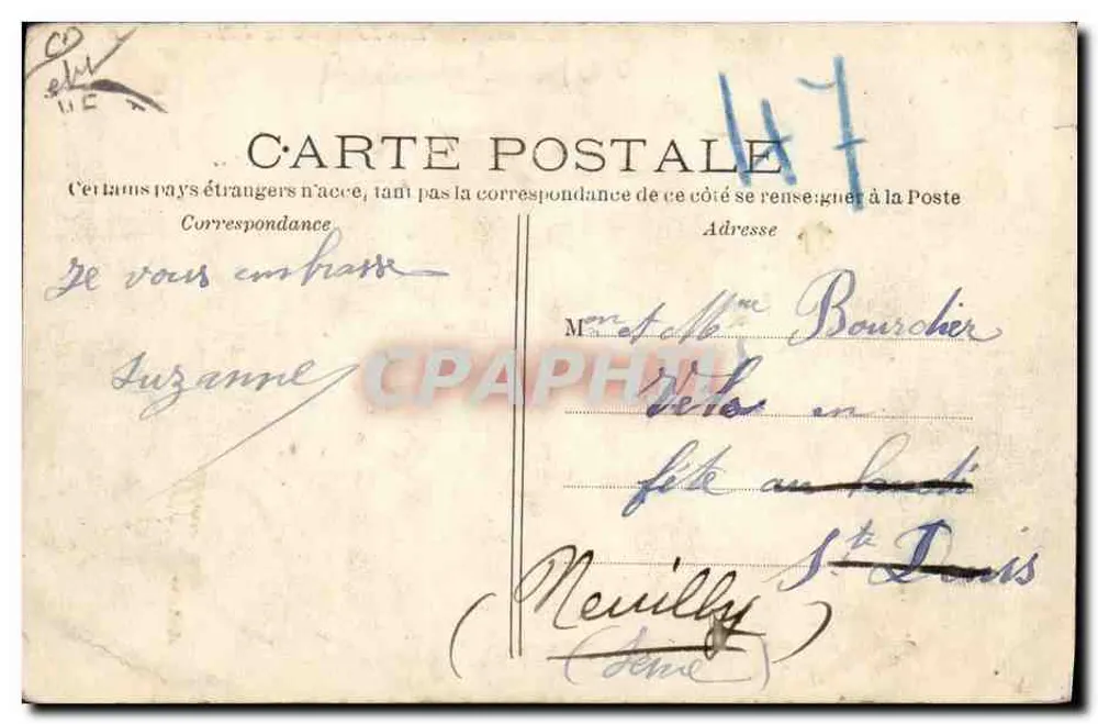 Die Ufer der Marne — Lanzenwettstreit — E.M. n°150 - Rückseite