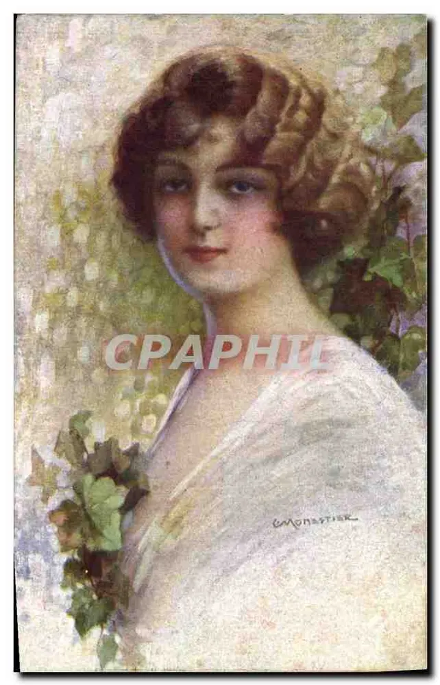 Porträt einer jungen Frau — Werk von C. Monstier — Verlag T.A.M. n° 7612 - Vorderseite