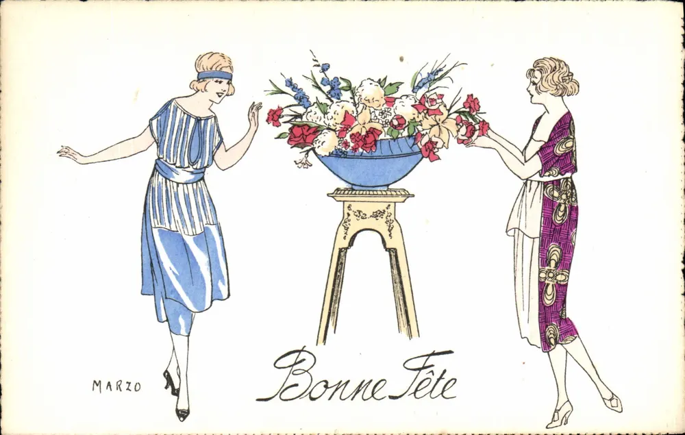 Zwei Frauen mit einem Blumenstrauß — MARZO — Verlag MARZO - Vorderseite