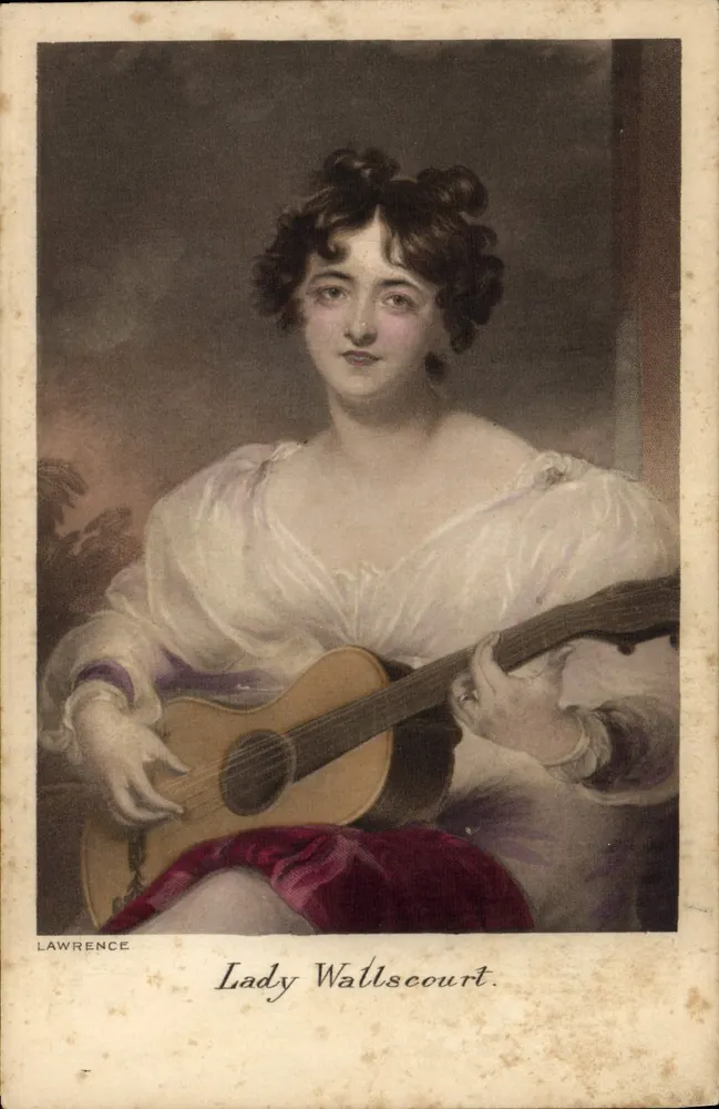 Lady Wallscourt — retrato com violão — Lawrence, editor M. M. Viena, n° 863 - Frente