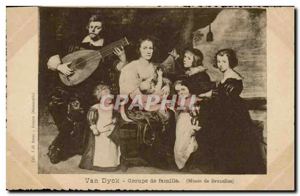 Van Dyck - Familiengruppe. (Musée de Bruxelles) — Ed. F. III Benzu - Cassine (Messandria) - Vorderseite
