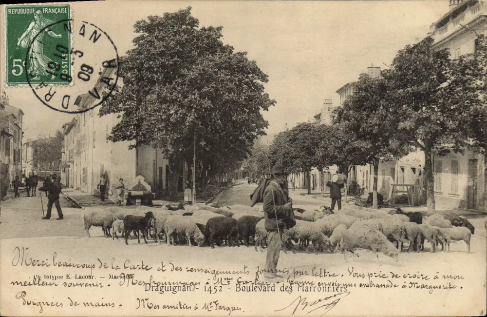 Draguignan - Boulevard des Marronniers — editor E. Lacour, n°1452 - Frente