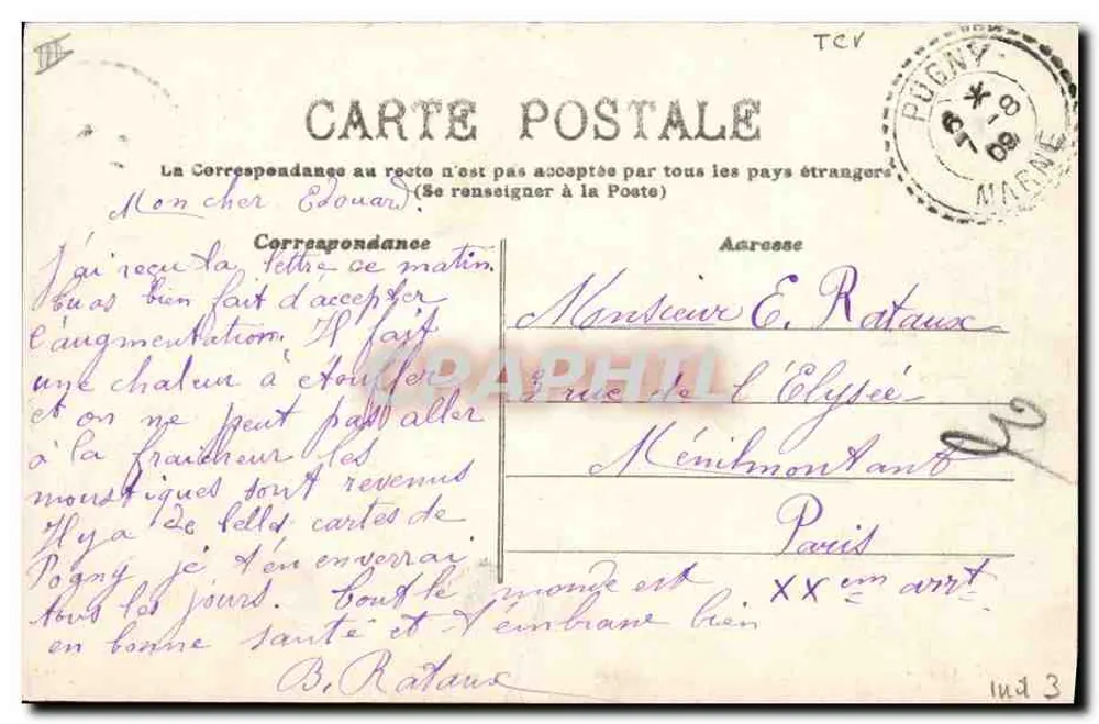 Pogny — Rebanho no Piquete — Edição Le Dibon - Verso