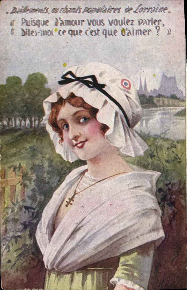 Daillements, ou cantos populares da Lorena — « Puisque d'amour vous voulez parler, dites-moi ce que c'est que d'aimer ? » — Edição dos Três Contadores, Paris - Frente