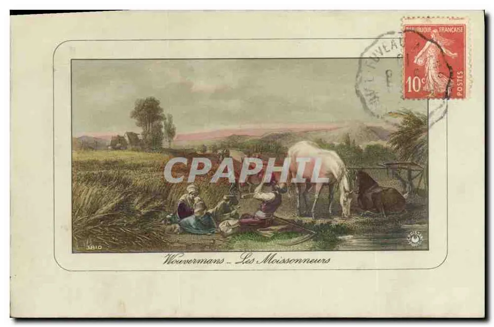 Wouwermans - Os Moisoneiros — Editor Anônimo, n° 3810 - Frente
