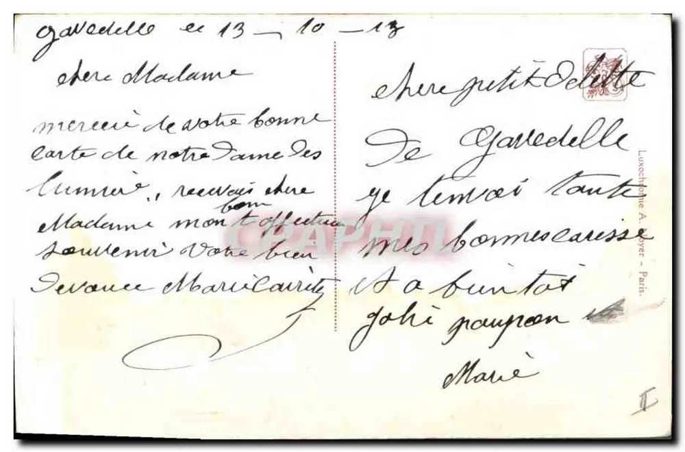 De Twee Zusters — E. Sonrel, N°1 — Salon der Franse Kunstenaars - Achterkant