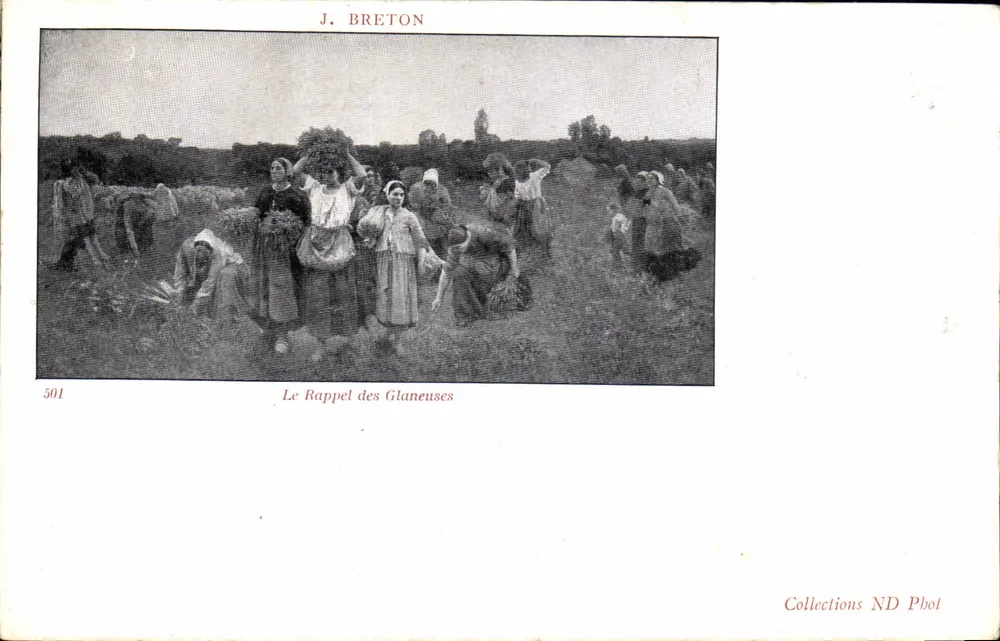 Glaneuses — O Recorde das Glaneuses — J. Breton, n° 501 - Frente