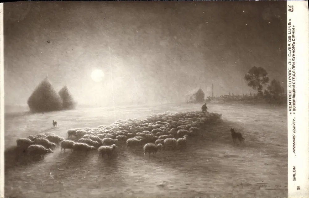 Eingang zum Mondpark — ländliche Szene — Armanno Guéry, Salon, Nr. 31 - Vorderseite