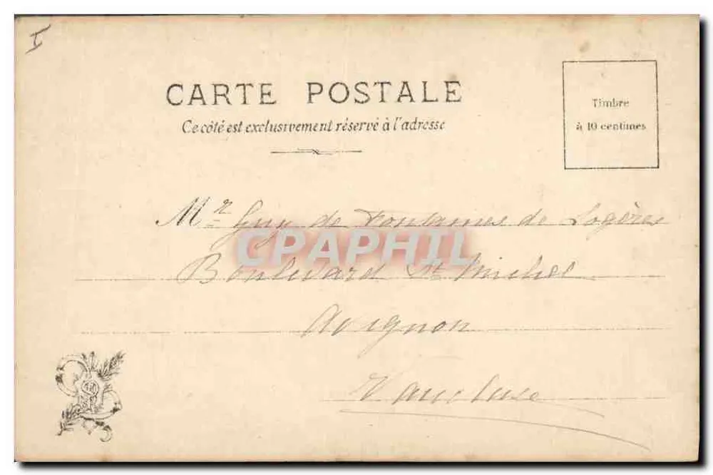 Salão 1901 - Boquet - A Caridade — S.I.P. - Verso